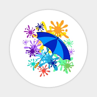 Blue umbrellas Magnet